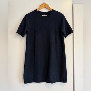 Reformation Navy Cashmere Sweater Dress Medium